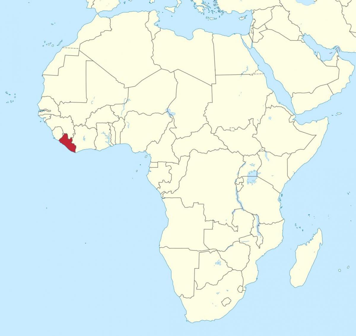図アフリカのリベリア